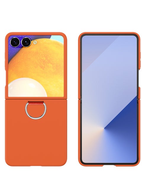 Samsung Z Flip 7 Case, Flip 7 Case with Ring, Ultra Thin Hard PC Galaxy Flip 7 Case, Strong Drop Protection Case, Scratch-Resistant Mobile Phone Case, Shockproof Protective Case for Samsung