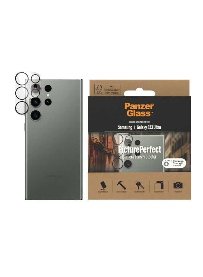 بانزرجلاس واقي عدسة الكاميرا لهاتف سامسونج جالاكسي S23 الترا - شفاف - Image 3