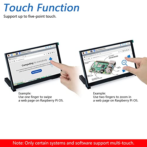 FREENOVE 7 Inch Touchscreen Monitor for Raspberry Pi 5 4 B 3 B+ A+, 800x480 Pixel IPS Display, 5-Point Touch Capacitive Screen, Driver-Free MIPI DSI Port - Image 3
