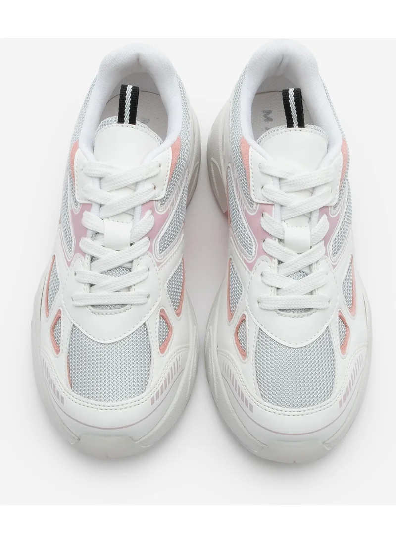 مارجين Women's Sneaker Thick Sole Laced Mesh Detailed Sports Shoes Yuvez