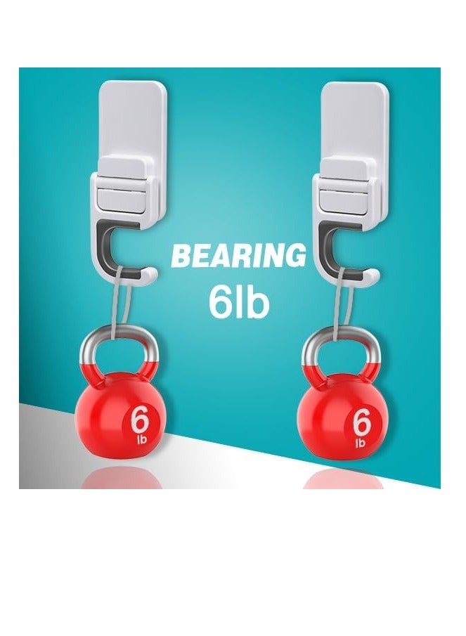 Bukela 6 Pack Broom Holder Wall Mount Mop Holder Broom and Mop Gripper Self Adhesive No Drilling Anti-Slip Mop Handle Hanger Household Cleaning Organizer, Holds up to 6 lb - Image 2