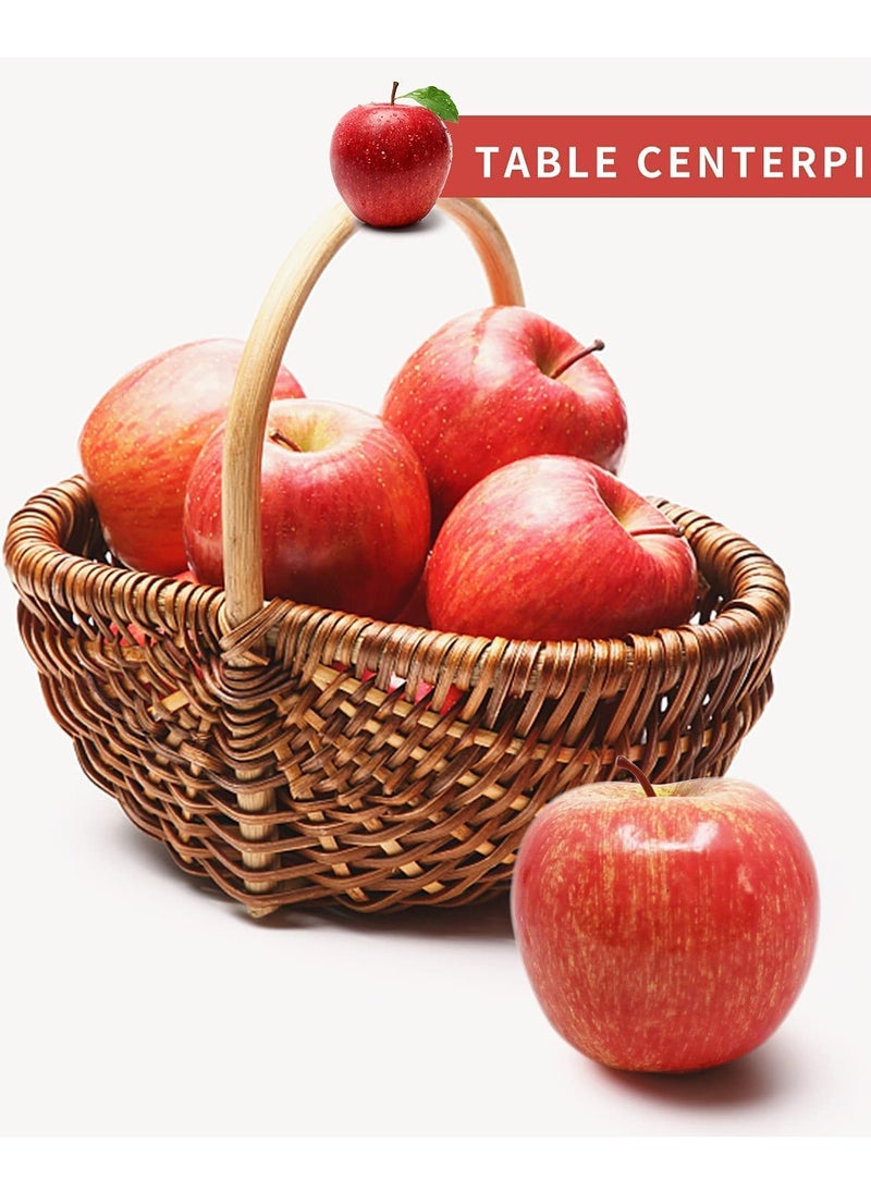 Zuleen Fruit Apples Set of 6 Artificial Fruits Lifelike Simulation Red Apples Fake Fruits for Home House Display Decoration Still Life Paintings Kitchen Decor Wedding Party  - Image 4