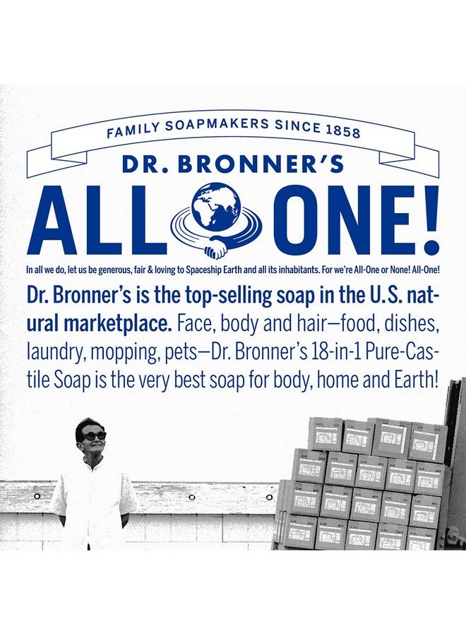 Dr. Bronner's صابون سائل بيور كاستيل (ورد 8 أونصات) مصنوع من زيوت عضوية 18 في 1 الاستخدامات: الوجه، الجسم، الشعر، الغسيل، الحيوانات الأليفة، والأطباق، مركز نباتي غير معدل وراثيًا - Image 5