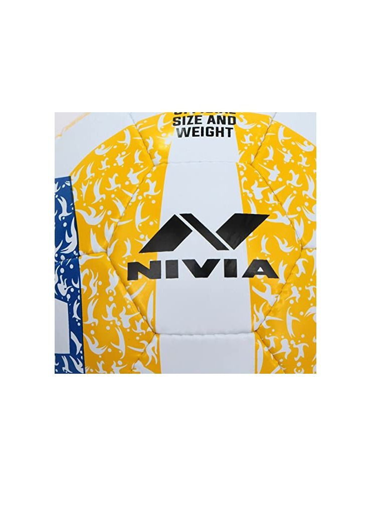 Nivia Classic Rubber Volleyball | Size: 4 | Material: Rubber | Ideal for Training/Match | 32 Panels | Hand Stitched Construction | Bladder Butyl | Suitable for: All Indoor Surface  - Image 5