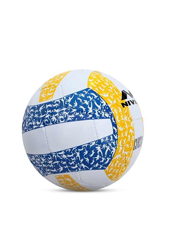 Nivia Classic Rubber Volleyball | Size: 4 | Material: Rubber | Ideal for Training/Match | 32 Panels | Hand Stitched Construction | Bladder Butyl | Suitable for: All Indoor Surface  - Image 2