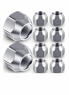 KASTWAVE 20 Inch Trailer Lug Nuts 10 Pieces 509 Tire Lugs Wheel Nuts Wheel Trailer Lugs Tire Acorn Nut Silver Lug Nuts Open End Finish Lug Nuts for Trailers Tire Wheel Tire Screw Iron Rim Tire Nut  - Image 1