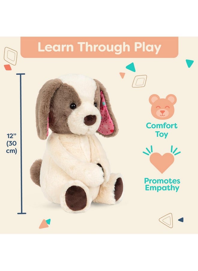 بي. تويز B. Softies 12 بوصة من القطيفة على شكل كلب قابل للاحتضان، لعبة حيوانات محشوة ناعمة ومحبوبة من القطيفة، قابلة للغسل للأطفال الرضع والأطفال الصغار والأطفال Happy Hues Cupcake Pup من عمر 0 أشهر فما فوق  - Image 4