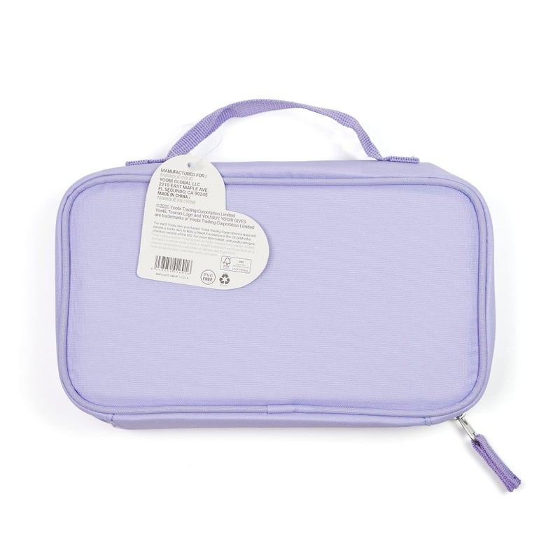 Yoobi Pandacorn Pencil Case – Purple Mesh Cute Pencil Pouch – Pencil Bag w/Carry Handle – Pen Pouch for School or Office – Multifunctional Zippered Pouch Makeup Bag or Toiletries Bag - Image 4