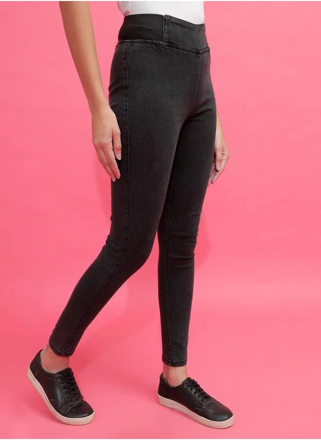 Freehand Women Super Skinny Solid High-Rise Denim Jeggings