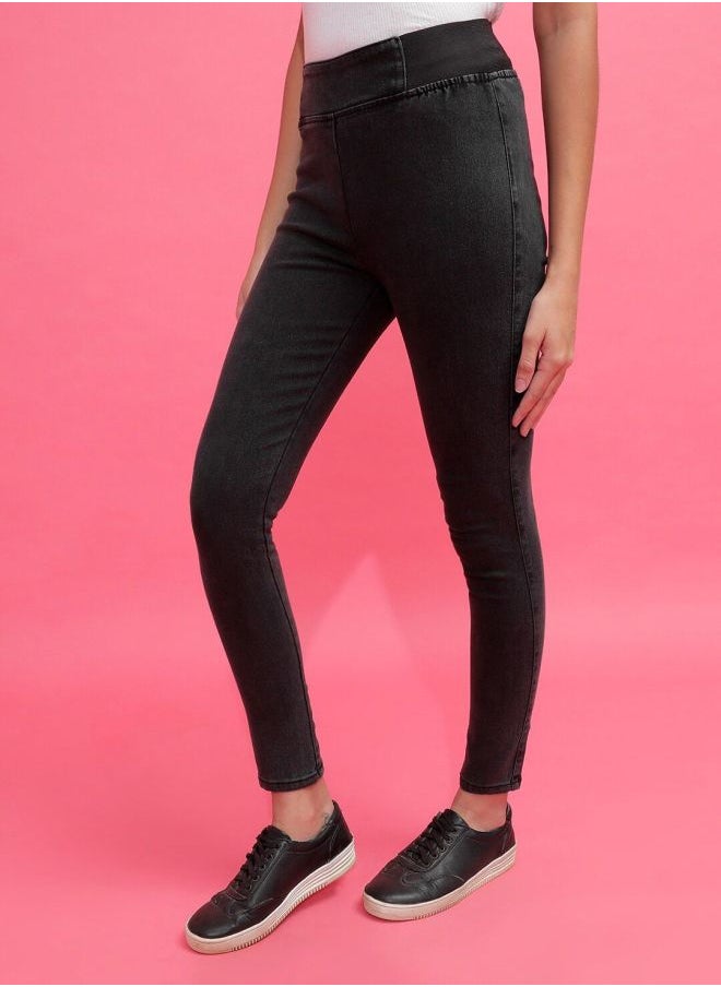 Freehand - Women Super Skinny Solid High-Rise Denim Jeggings - Image 1