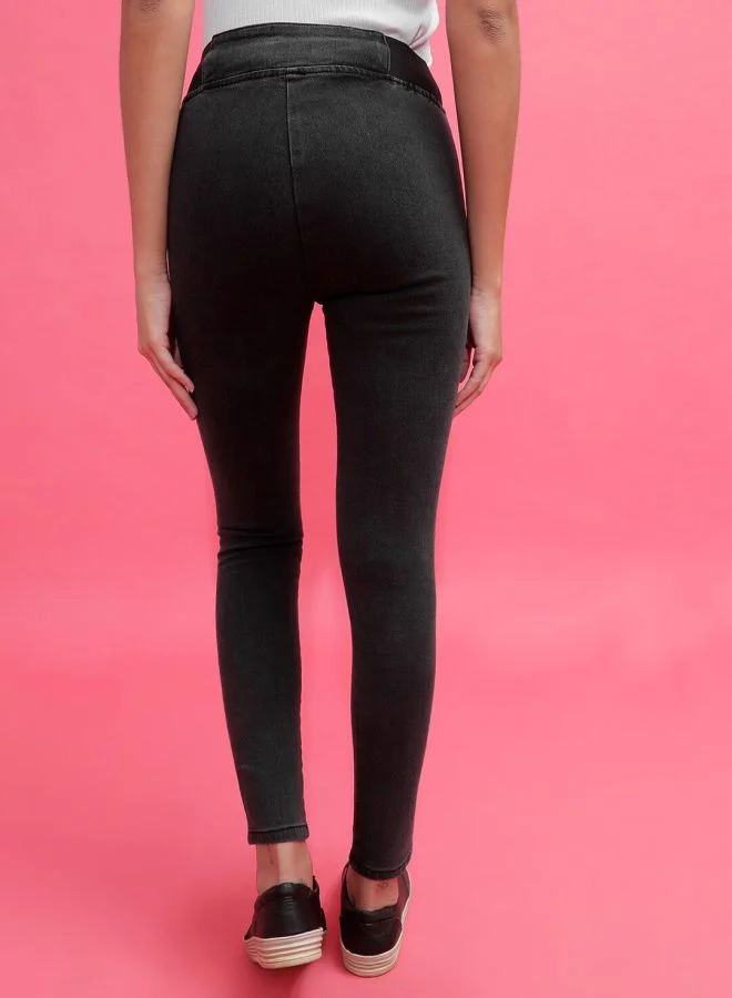 مرفوعة Women Super Skinny Solid High-Rise Denim Jeggings