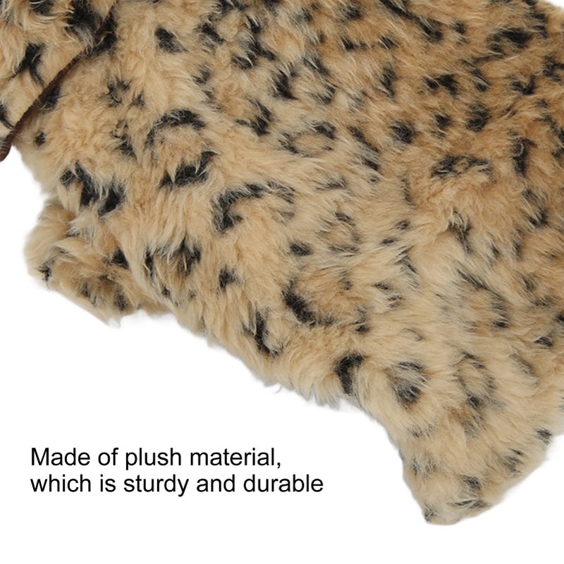 ariarly Leopard Print Sweater Dog Coat Pet Leopard Print Cloak Cute Retro Stylish Puppy Plush Jacket for Autumn and Winter (M) - Image 5