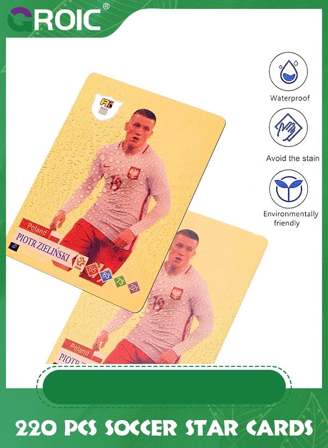 GROIC 4 Packs Soccer Star Cards, Gold & Rainbow & Black & Silver Soccer Mystery Cards Pack, Football Star Cards, Soccer Cards for Fans & Players, Random Covers and Different Cards, 220 Pcs Cards - Image 5