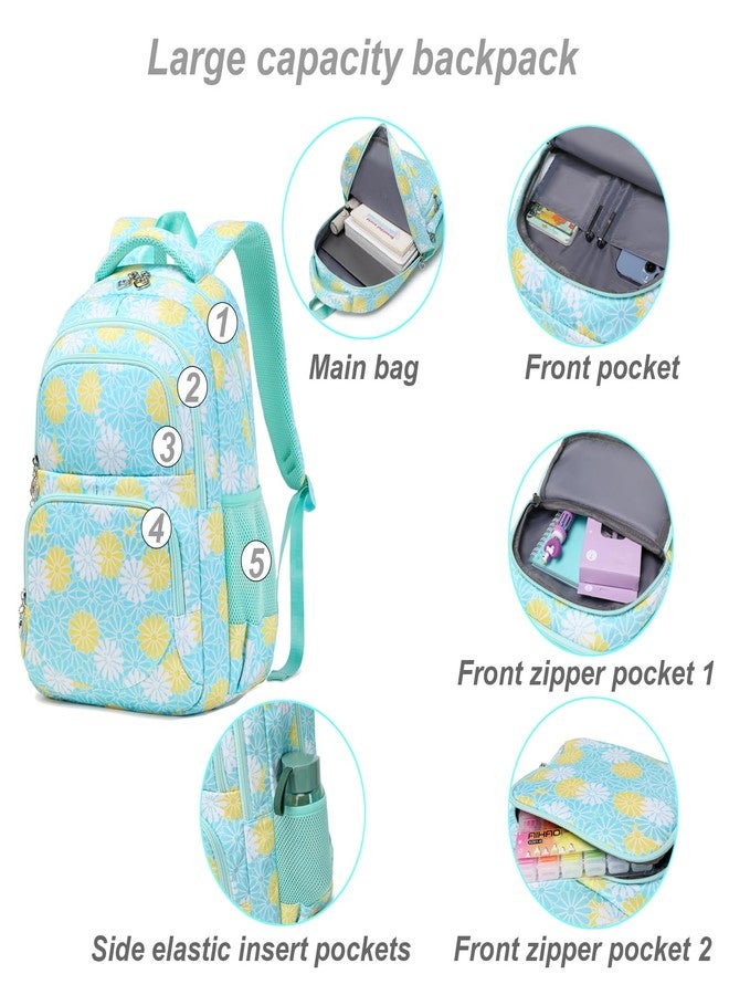ZHIERNA School Backpack Girls Teenager School Backpack Women's School Bag Kids School Bag with Lunch Bag Pen Bag Set for Teenager Girls Primary School - Image 3