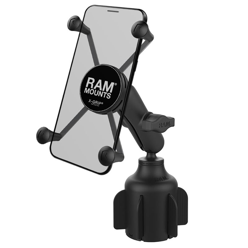 RAM Mounts RAP-B-299-4-UN10U X-Grip Large Phone Mount with RAM Stubby Cup Holder Base with Medium Arm - Image 1