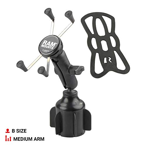 RAM Mounts RAP-B-299-4-UN10U X-Grip Large Phone Mount with RAM Stubby Cup Holder Base with Medium Arm - Image 2