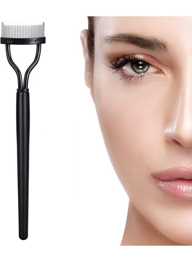 MOMENT Eyelash Comb - Eyelash Separator Tool Metal Teeth Lash Comb - Eye Lash Comb Separator Tool Eyebrow Eyelash Brush Mascara Comb Arc Design Girls And Women Lash Comb For Eyelash  - Image 1