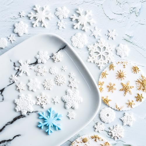 SK 3D Christmas Theme Silicone Fondant mold Snowflake Suger Cake Molds Chocolate Cake Decoration Mold (Style 1) - Image 4
