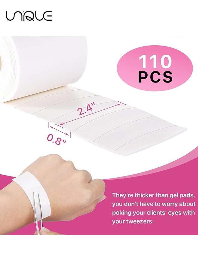 Unique 1 Roll - Eye Pads For Lash Extensions Pre-cut Foam Tape For Eyelash Extensions Lint Free Hypoallergenic Under Eye Pads Lash Supplies（110pcs） - Image 2