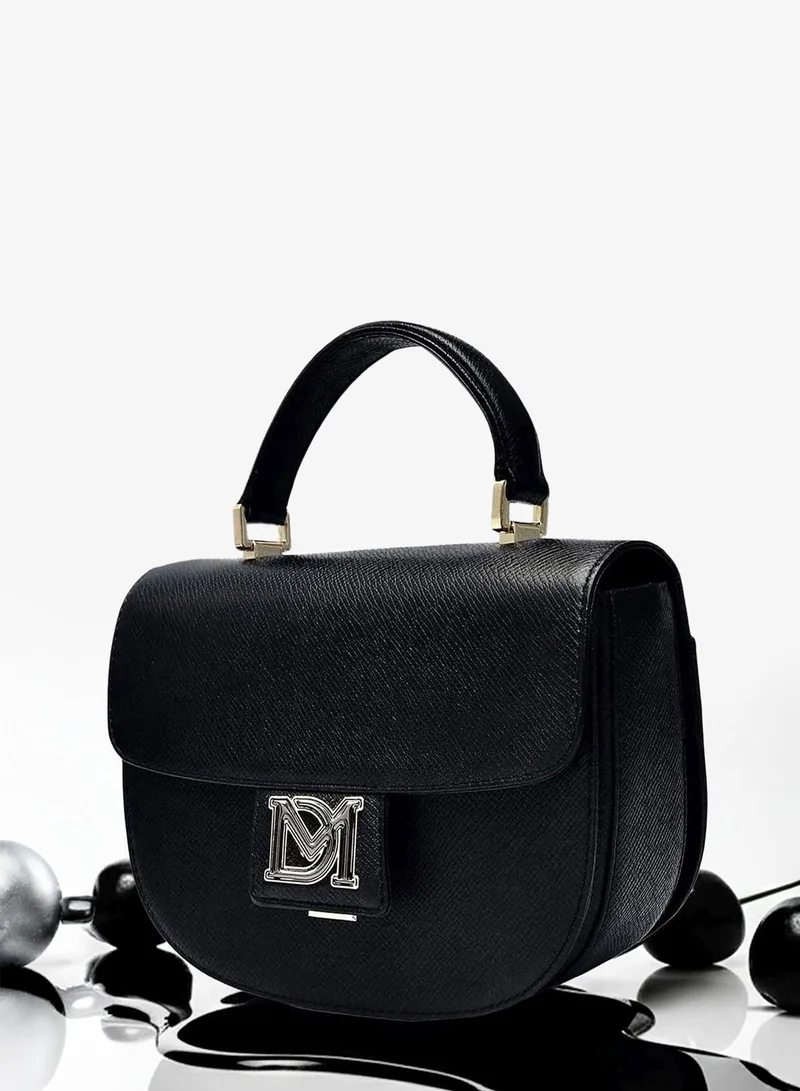Da Milano Small Franzy Leather Satchel - Black