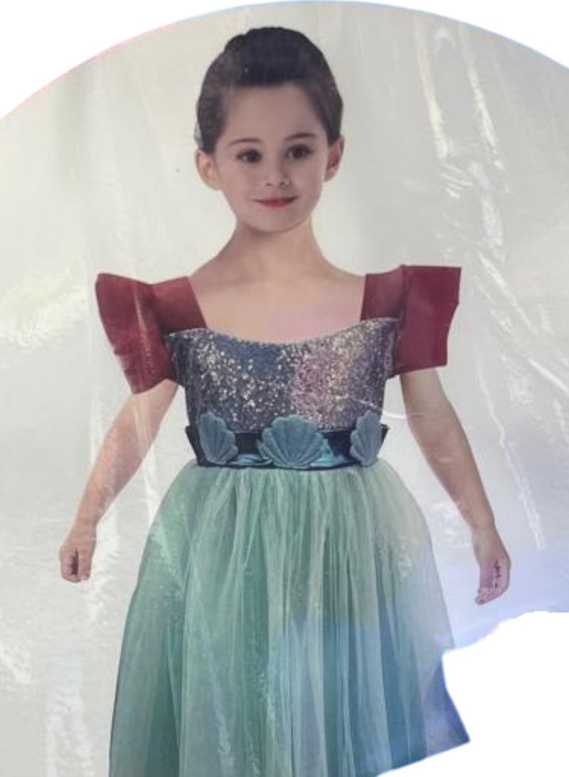 Toy Box Girls Ariel Little Mermaid Princess Dress Kids Role Play Costume - Image 1