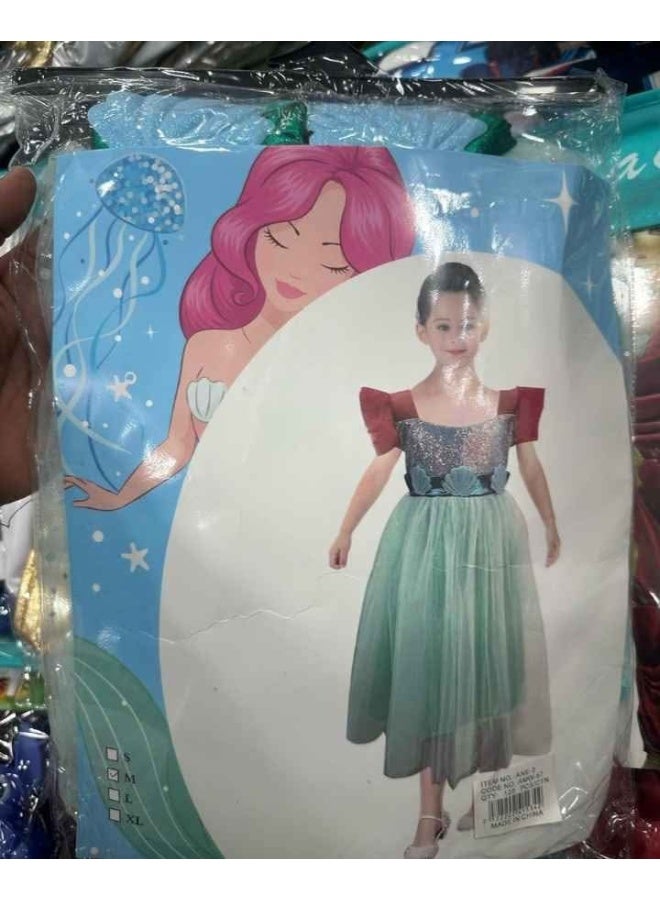 Toy Box Girls Ariel Little Mermaid Princess Dress Kids Role Play Costume - Image 2