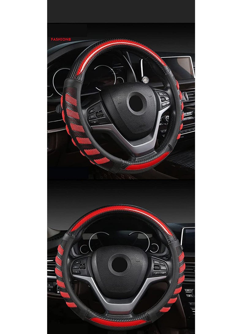 Car Steering Wheel Cover Anti-Slip and Comfortable Grip with 3D Honeycomb - Image 2