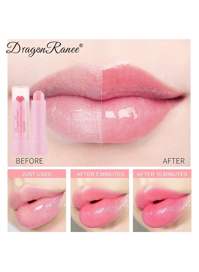 Dragon Ranee Thermochromic Lipstick，Peach Tinted Lipstick, PH Lip Color Changing Lipstick Balm For Women Girls, Mood Long Lasting Color Change Light Pink Lipstick Lip Tint ，Makeup Lip Plumper Gloss - Image 5