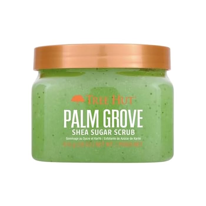 Tree Hut Palm Grove Shea Sugar Scrub, Exfoliating, Hydrating & Moisturizing Body Scrub with Shea Butter & Nourishing Essential Oils, Smooth & Soften Skin, 18 oz - Image 1