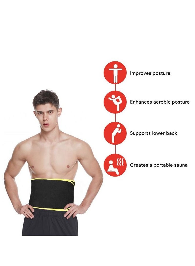 Trimmer Belt Body Shaper and Waist Slimmer for Weight Loss For Men and Women Yellow - Image 3