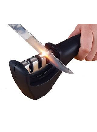 HOMETIC HOMETIC Advanced Manual 3 Stage Kitchen Knife Sharpener Tool Kit Self Knives Shaping Upgraded Knife Sharpener Tool Ceramic Stone Repair Grinder Steel Knives Knife Blade Sharpener Set  - Image 1