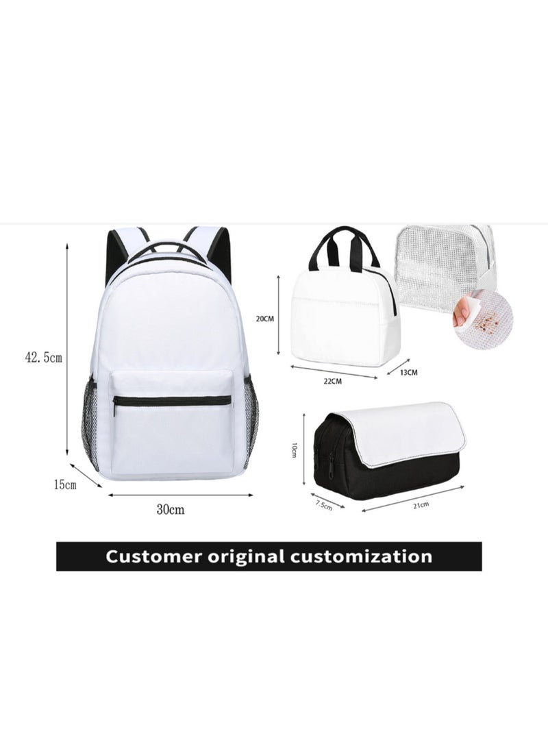 Generic School start three-piece set: new astro bot universe robot three-piece set student schoolbag children's backpack backpack suitable for 6 to 16 year old students schoolbag backpack  - Image 2