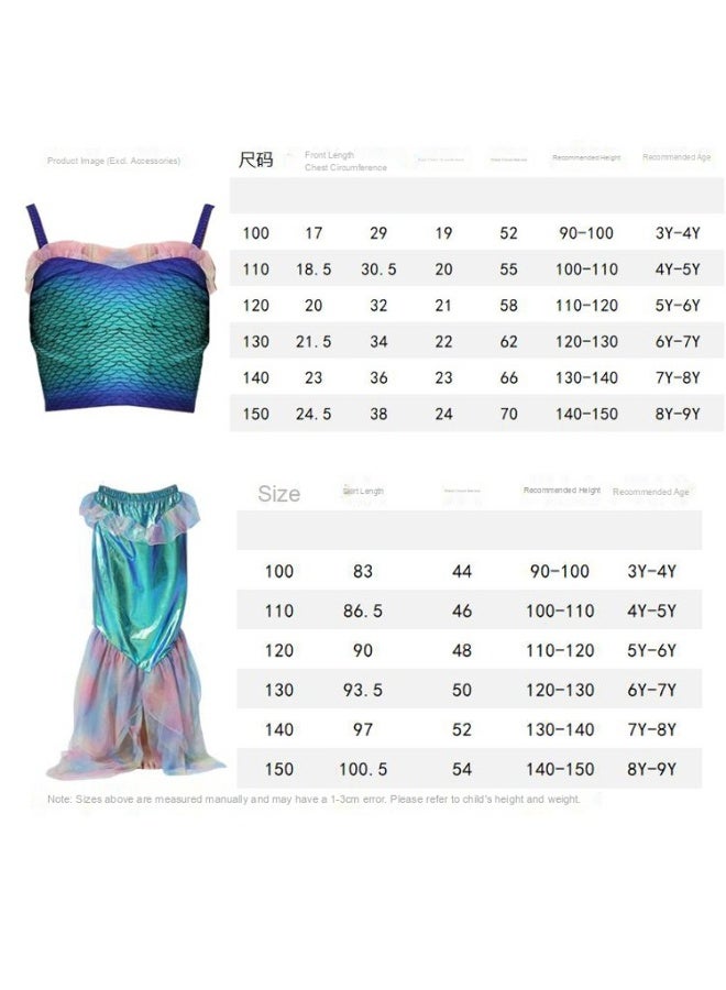 فستان تنكر لفتاة الحورية الصغيرة لعيد الهالوين - زي مميز لأرييل مع سترة صدفة لؤلؤية وتنورات تول بنفسجية مرصعة بالخرز - Image 3