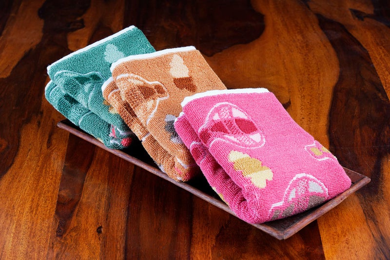 JENNY DENIAL 100% Cotton Hand Towels Set of 6 Soft & Absorbent (450 GSM) Multi Color (Size 16 * 24 Inch) - Image 2