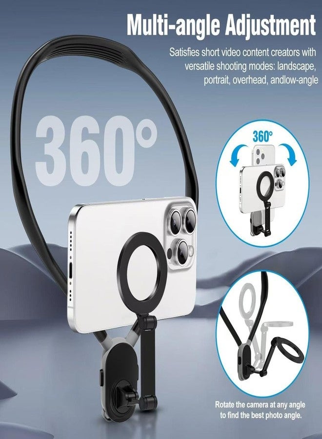 ADOFYS 3 in 1 POV Camera Magnetic Neck Phone Holder with Mount for GoPro and Universal Phone Clip, Chest Mount Handfree Vlog POV Recording for Magsafe iPhone 15 14 13 12 Pro Max Plus Mini All Android - Image 2