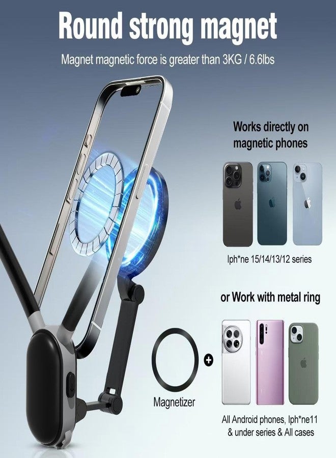 ADOFYS 3 in 1 POV Camera Magnetic Neck Phone Holder with Mount for GoPro and Universal Phone Clip, Chest Mount Handfree Vlog POV Recording for Magsafe iPhone 15 14 13 12 Pro Max Plus Mini All Android - Image 4