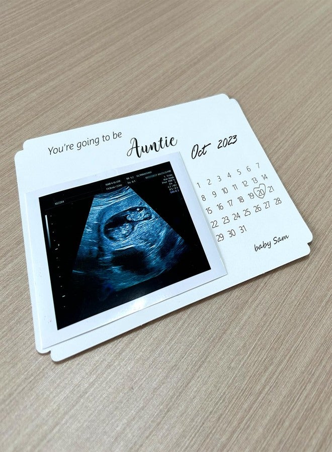 HAMUIERS Pregnancy Announcement for Aunt, Auntie Baby Announcement Ideas Card, Sonogram Picture Pregnancy Announcement - Image 5