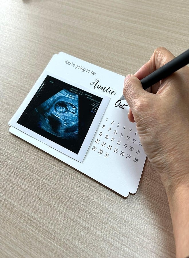 HAMUIERS Pregnancy Announcement for Aunt, Auntie Baby Announcement Ideas Card, Sonogram Picture Pregnancy Announcement - Image 4