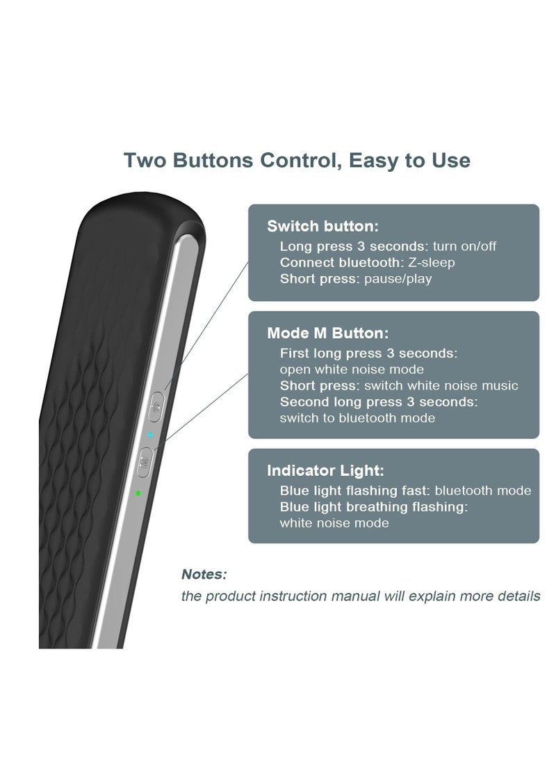 Excefore Pillow Speaker Bone Conduction Stereo, Mini Portable Bluetooth Sleep Stereo, Portable Pillow Speaker, Insomnia White Noise Machine, for Deep Sleeping, Side Sleepers (Black) - Image 4