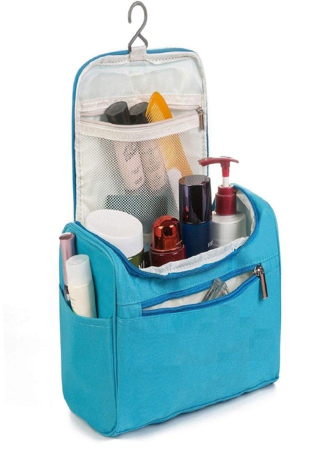 Luxula Hanging Toiletry Bag Cosmetic & Make up Travel Organizer with Hook for Women and Men (Blue) - Image 5