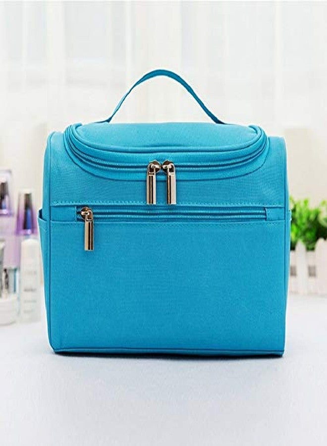 Luxula Hanging Toiletry Bag Cosmetic & Make up Travel Organizer with Hook for Women and Men (Blue) - Image 1