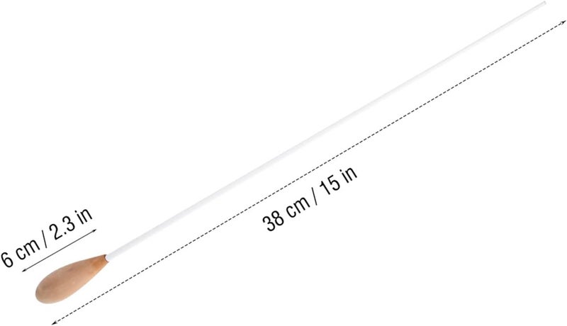Dilwe Musical Conductor Baton, 15" Pearwood Handle Lightweight Music Band Conducting Baton for Choral Symphony Concert - Image 2