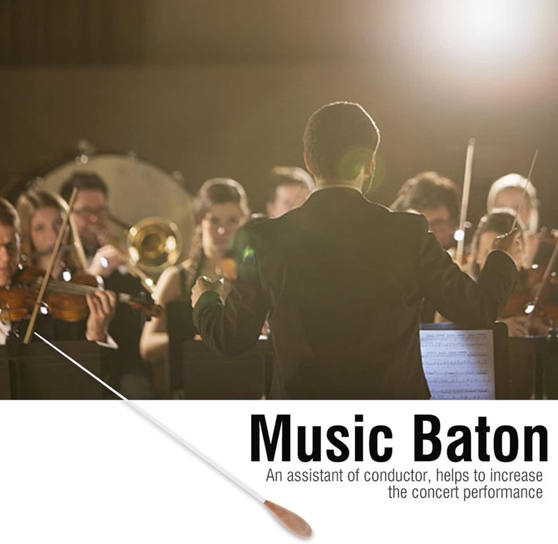 Dilwe Musical Conductor Baton, 15" Pearwood Handle Lightweight Music Band Conducting Baton for Choral Symphony Concert - Image 3