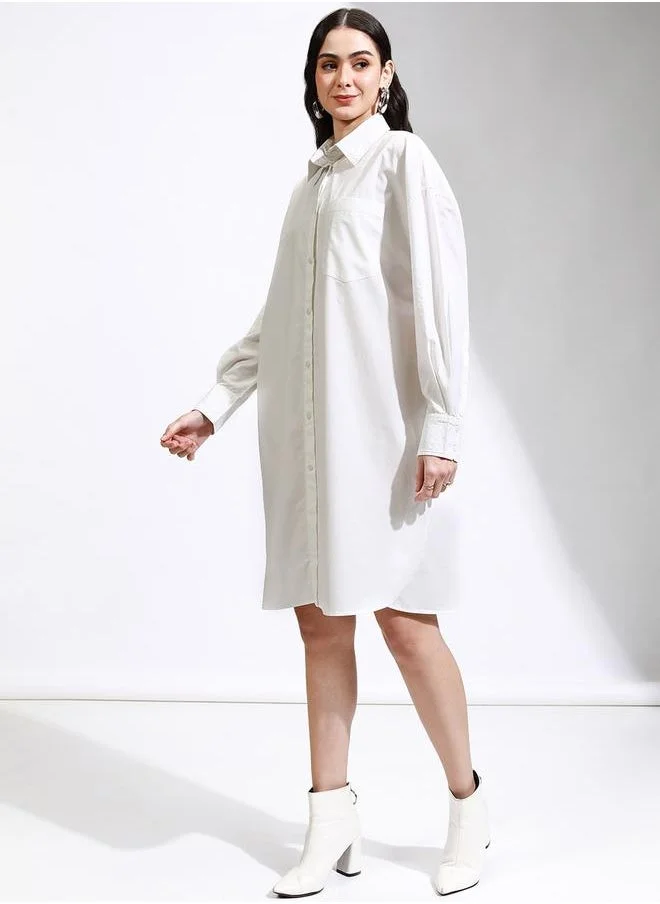 Tokyo Talkies Belted Shirred Dress