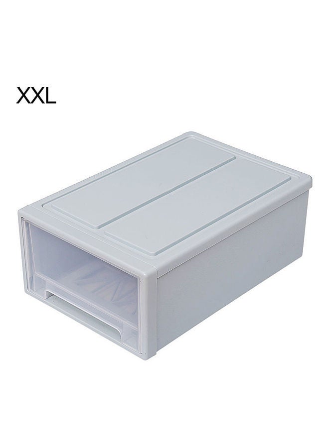 Y&D Household Plastic Transparent Stackable Drawer Storage Box Container Organizer Light Blue 20*10*20cm - Image 1