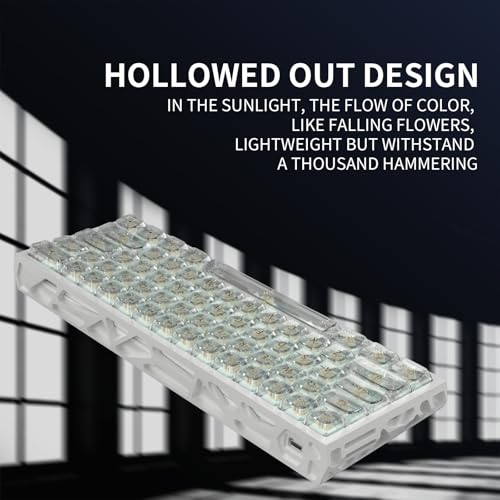 kutethy KY60 Hollow Out Aluminum Keyboard Case,60% Mechanical Keyboard Shell Custom Keyboard Barebones Compatible with Wooting60 Mad60 Win60 GH60 60HE(White) - Image 3