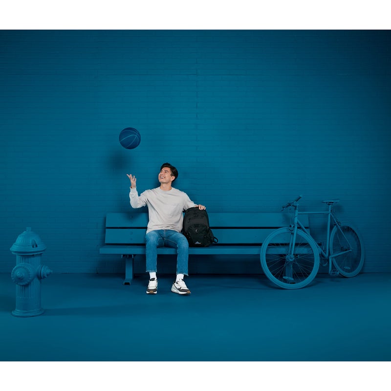 High Sierra Loop Backpack, Travel, or Work Bookbag with tablet sleeve, One Size, Black - Image 2