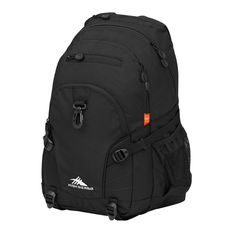 High Sierra Loop Backpack, Travel, or Work Bookbag with tablet sleeve, One Size, Black - Image 1