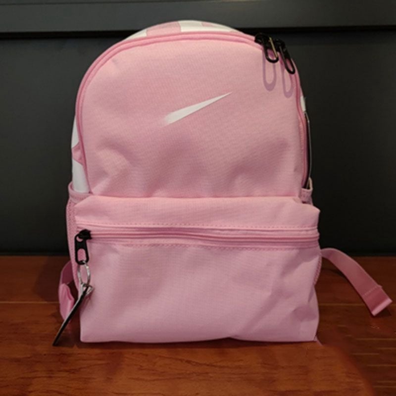 Large Capacity Kids Backpack Casual Waterproof Pink White Label 