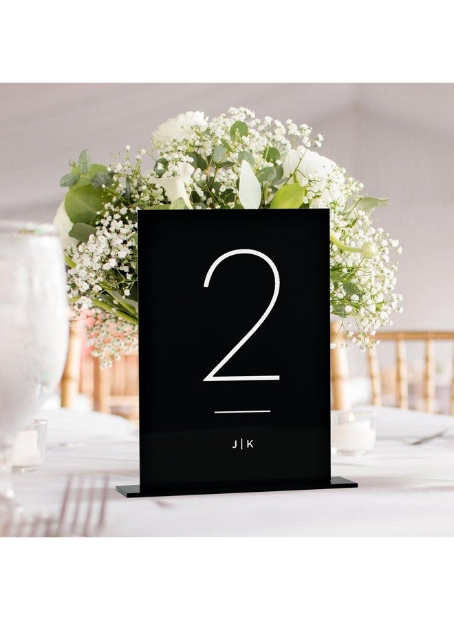 JINMURY 5x7 Inch Black Acrylic blank Sign with Stand | 10 Pack Blank Black Acrylic Table Signs and Base for DIY Wedding Table Numbers, Wedding Signage, Events& Parties - Image 4
